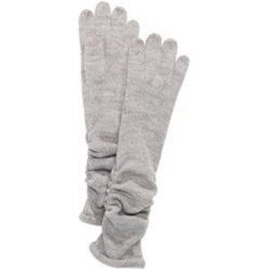 Inc International Concept Metallic Knit Ruched Long Tech Gloves